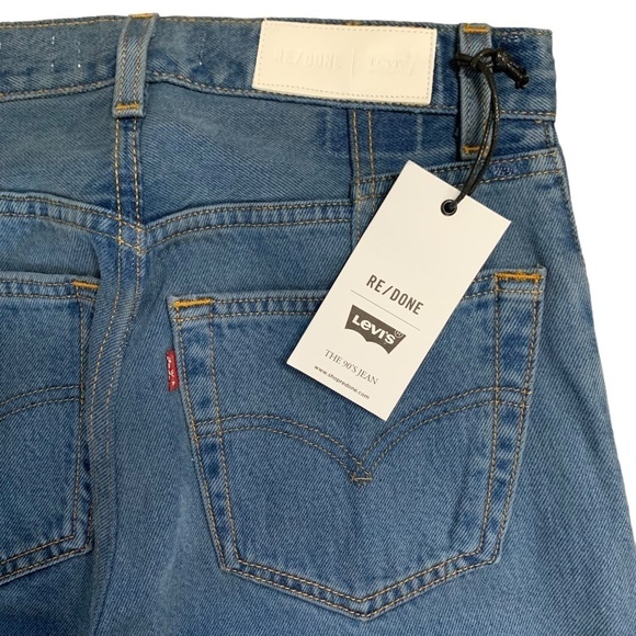 RE/DONE Levi’s Button Fly Tinted Steel Blue 90’s Jeans New With Tags - Picture 7 of 15
